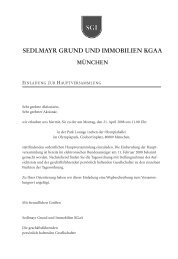 SEDLMAYR GRUND UND IMMOBILIEN KGAA - Sedlmayr-kgaa.de