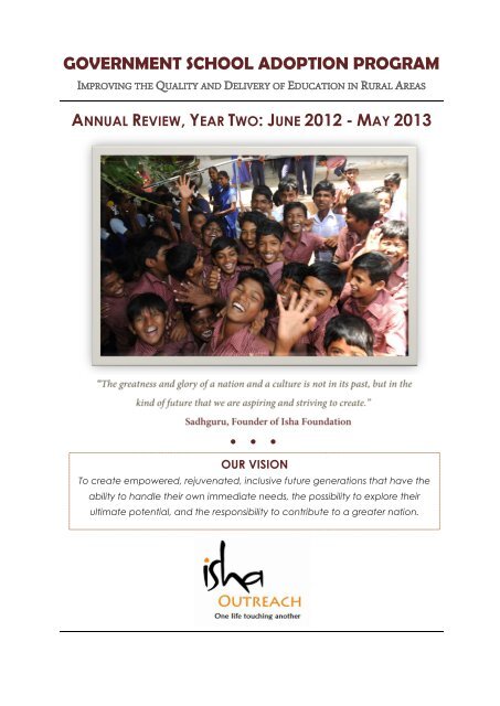 Year 2: 2012-2013 - Isha Outreach