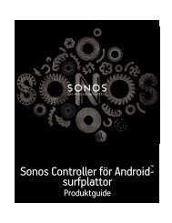 Sonos Controller fÃ¶r Android-surfplattor - Almando