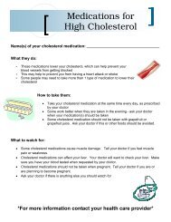 Medications for High Cholesterol - Chronic Disease Network ...