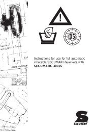 Instructions for use for full automatic inflatable SECUMAR lifejackets ...