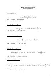 Numerische Differentiation