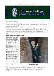 March, 2013 - Columba College