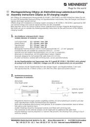 Montageanleitung CEEplus als Elektrofahrzeug ... - Mennekes