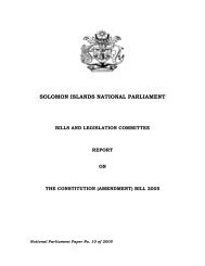 Bill 2005 - National Parliament of Solomon Islands