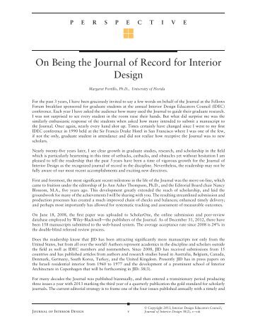 On Being the Journal of Record for Interior Design by Margaret ...