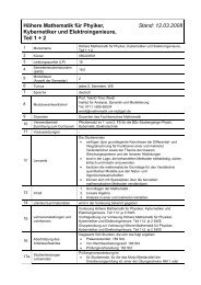 Höhere Mathematik für Phyiker, Kybernetiker und Elektroingenieure ...