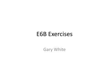 E6B Exercises