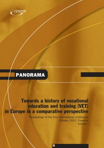 Towards a history of vocational education and training (VET) - Europa