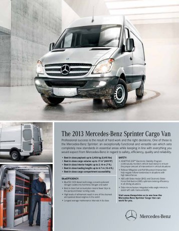 The 2013 Mercedes-Benz Sprinter Cargo Van - TheSprinter.ca