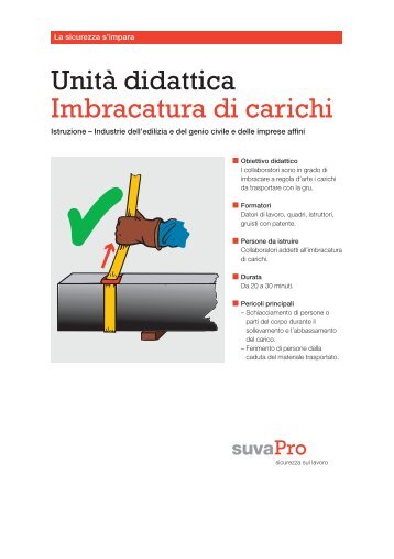 UnitÃ  didattica Imbracatura di carichi - Sicurweb