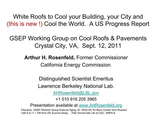 Rosenfeld-Presentati.. - Global Cool Cities Alliance