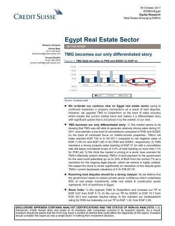 Egypt Real Estate Sector - Talaat Moustafa Group