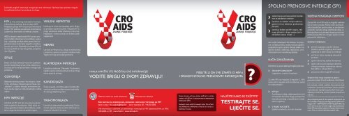Edukativni letak o HIV/AIDS-u i spolno prenosivim bolestima