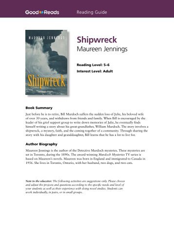 Shipwreck Reading Guide - ABC Life Literacy Canada