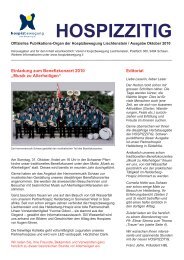 Einladung zum Benefizkonzert 2010 - Hospizbewegung Liechtenstein