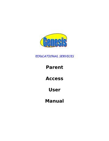 Genesis Parent Access Manual - Linden Public Schools