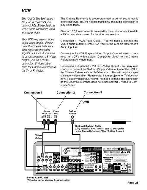 Cinema Referance Manual - Audio Design Associates