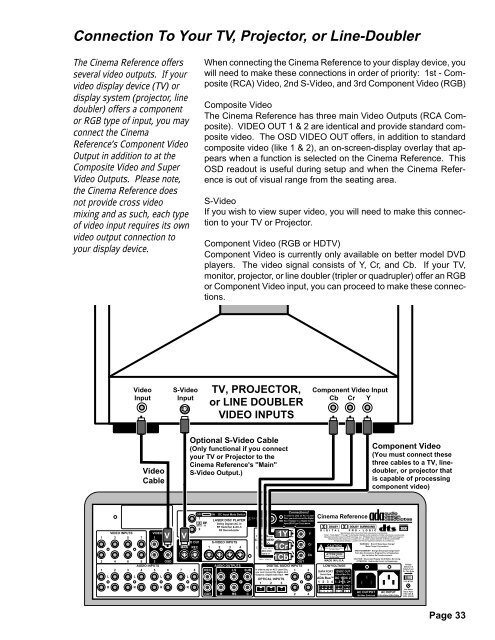 Cinema Referance Manual - Audio Design Associates