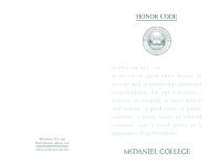 Honor Code Booklet - McDaniel College Budapest