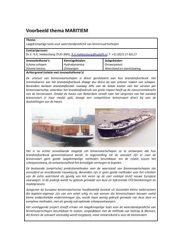 Voorbeeld thema MARITIEM