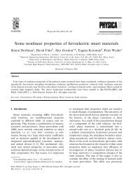 Some nonlinear properties of ferroelectric smart materials