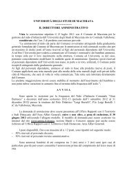 Avviso - UniversitÃ  degli Studi di Macerata