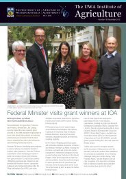 2012-December Newsletter - The UWA Institute of Agriculture - The ...