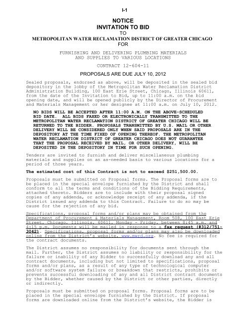 Metropolitan Water Reclamation District of Greater Chicago