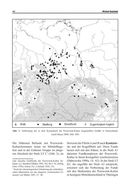 Bemerkungen zu den Funde der Przeworsk-Kultur in ...