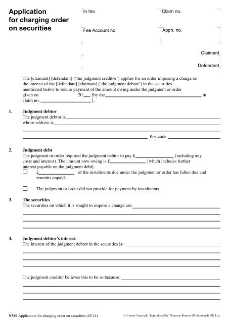 assignment of charging order