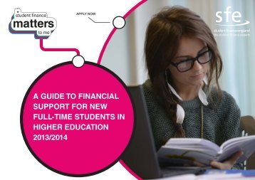 A Guide to Financial Support for Higher Education Students 2013/14