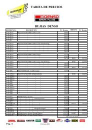 tarifa de precios bujias denso agricola