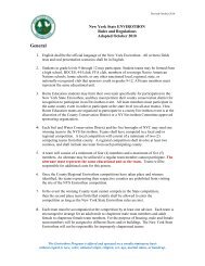 nys envirothon rules & regulations - New York State Envirothon