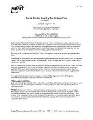 Social Studies Reading For College Prep - Rocky Mountain ...