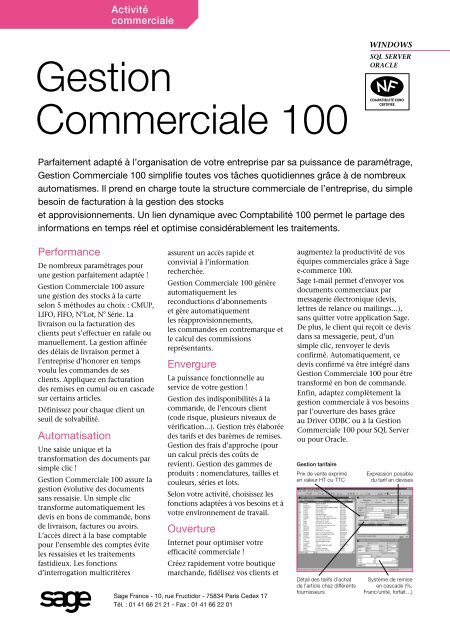 Gestion Commerciale 100 - Ameos