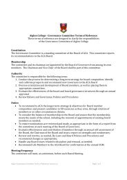 Aiglon College - Governance Committee Terms of Reference These ...