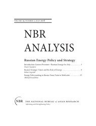 Russian Energy Policy and Strategy - The National Bureau of Asian ...