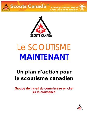 Plan d'action pour le scoutisme canadien - Scouts Canada