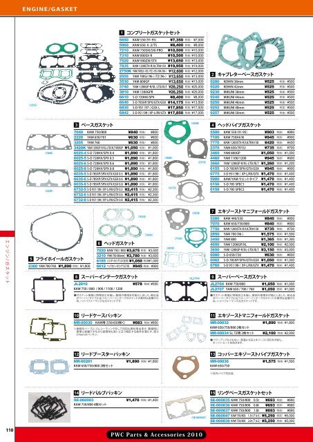 PWC Parts & Accessories 2010