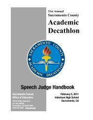 Academic Decathlon Speech Judge Handbook - Sacramento ...