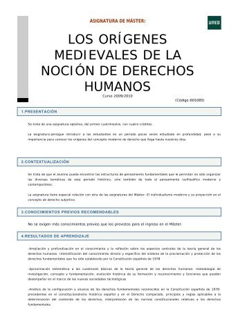 los orÃ­genes medievales de la nociÃ³n de derechos humanos