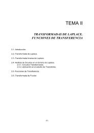 Tema 2: Transformadas de Laplace. Funciones de ... - Generalidades