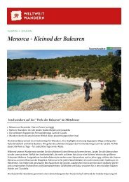 Menorca - Kleinod der Balearen - Weltweitwandern