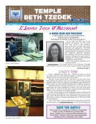 September - Temple Beth Zedek