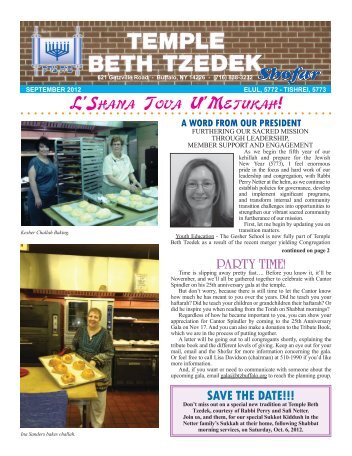 September - Temple Beth Zedek