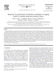 Response of ground beetle (Carabidae) assemblages to logging ...