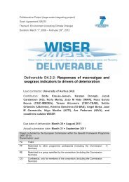 Deliverable D4.2-2: Responses of macroalgae and seagrass ...