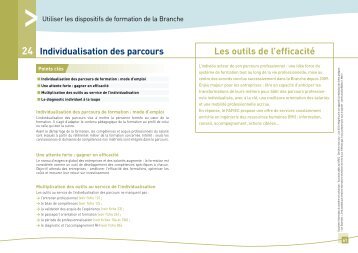 Les outils de l'efficacitÃ© Individualisation des parcours - Fafiec