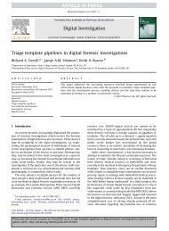 Triage template pipelines in digital forensic investigations